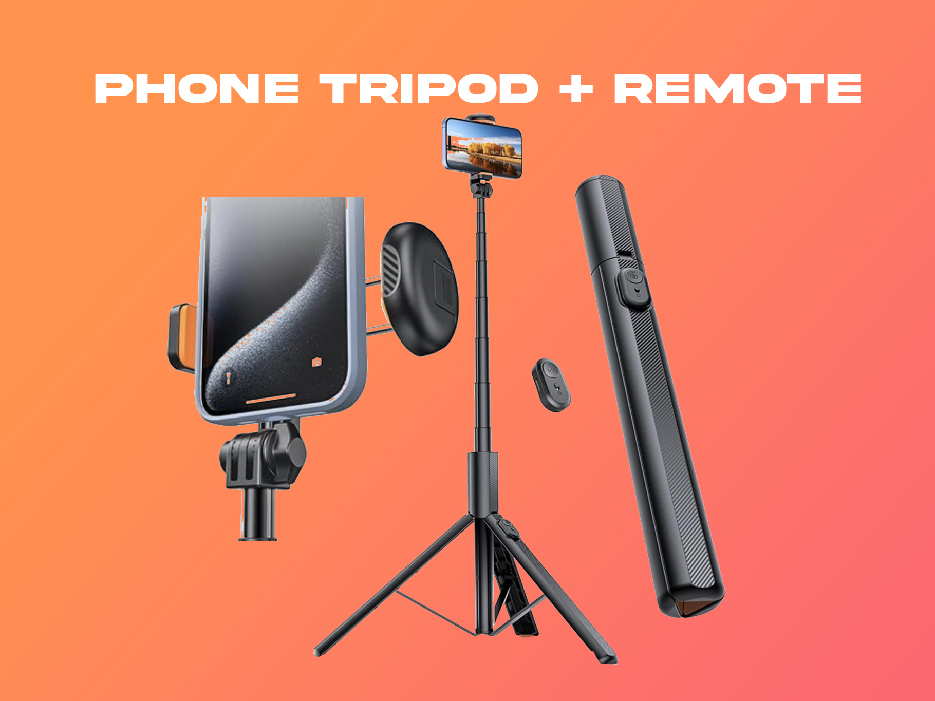 Phone stand + remote
