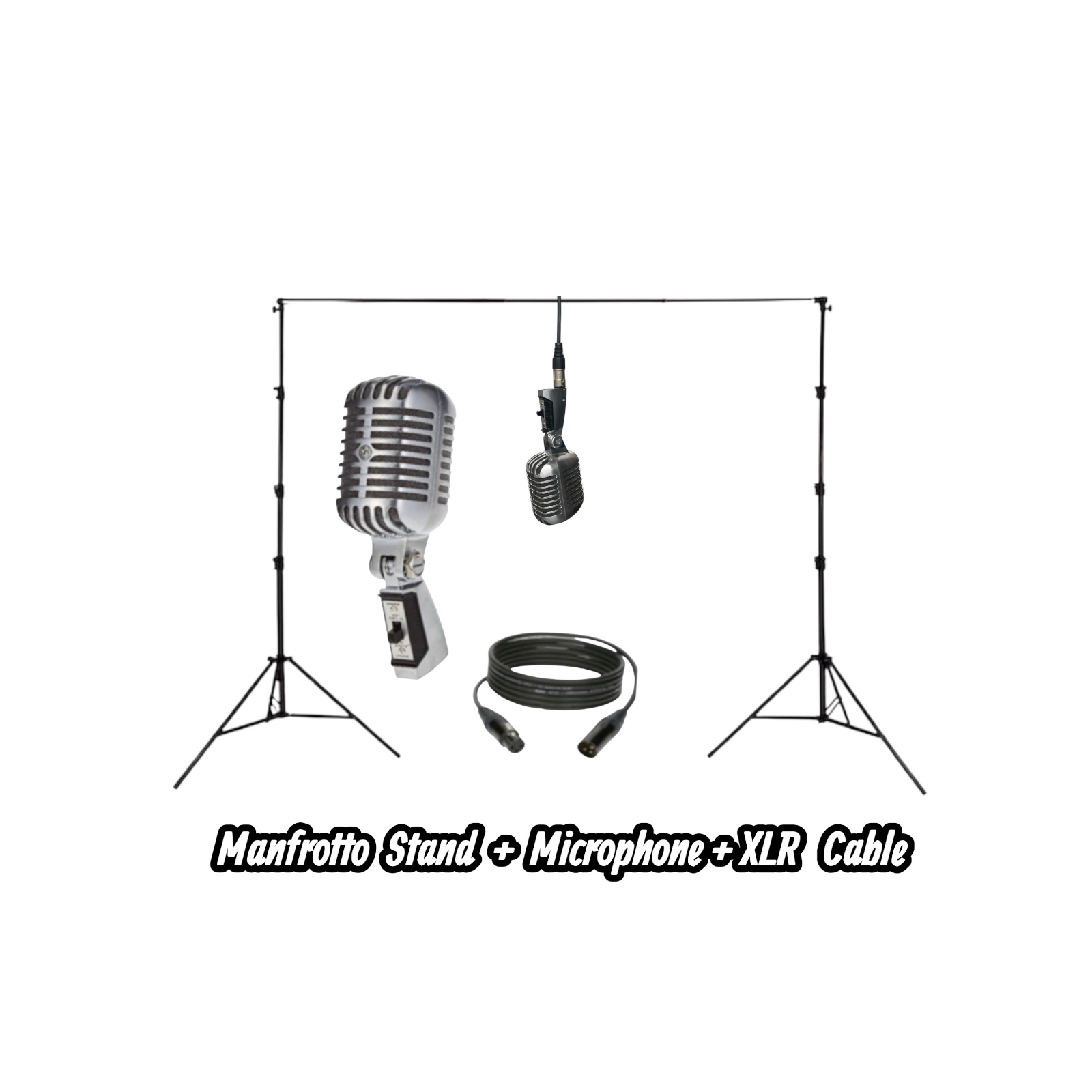 Shure 55sh series ii vintage retro microphone mic stand xlr freestyle studio rap music video overhead  