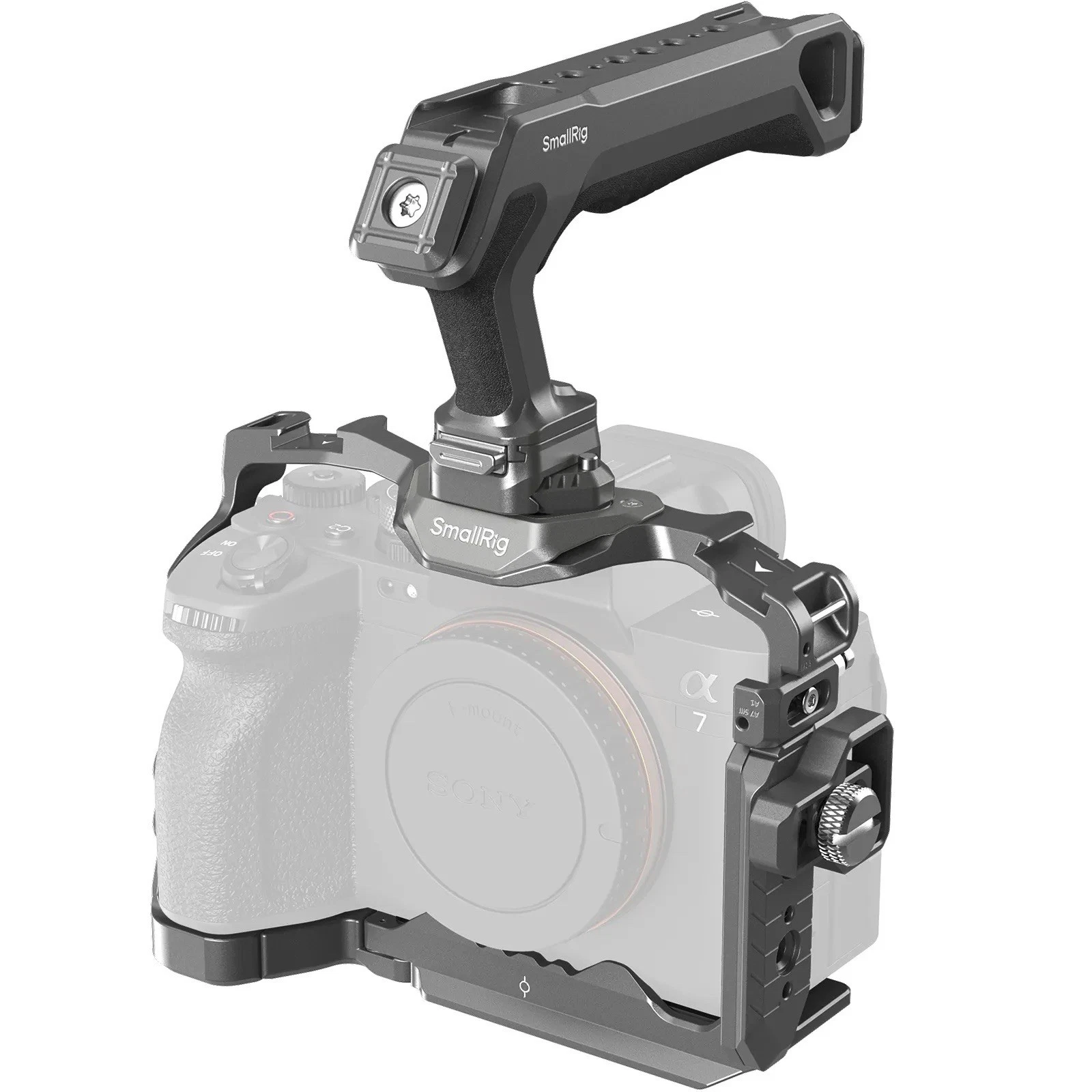 Smallrig cage for sony a7r v/a7 iv/a7s iii (a7siii) with top handle