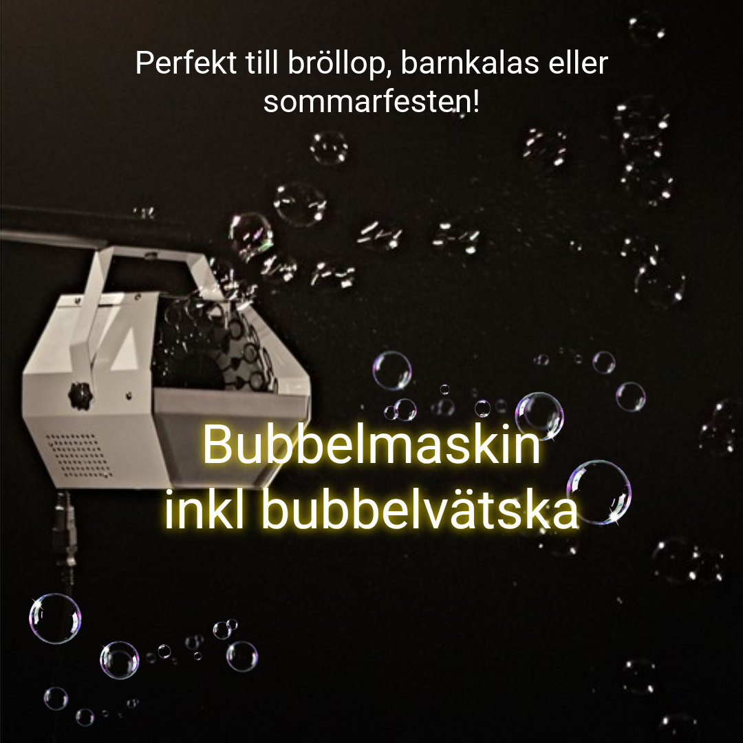 Såpbubbelmaskin inkl. bubbelvätska
