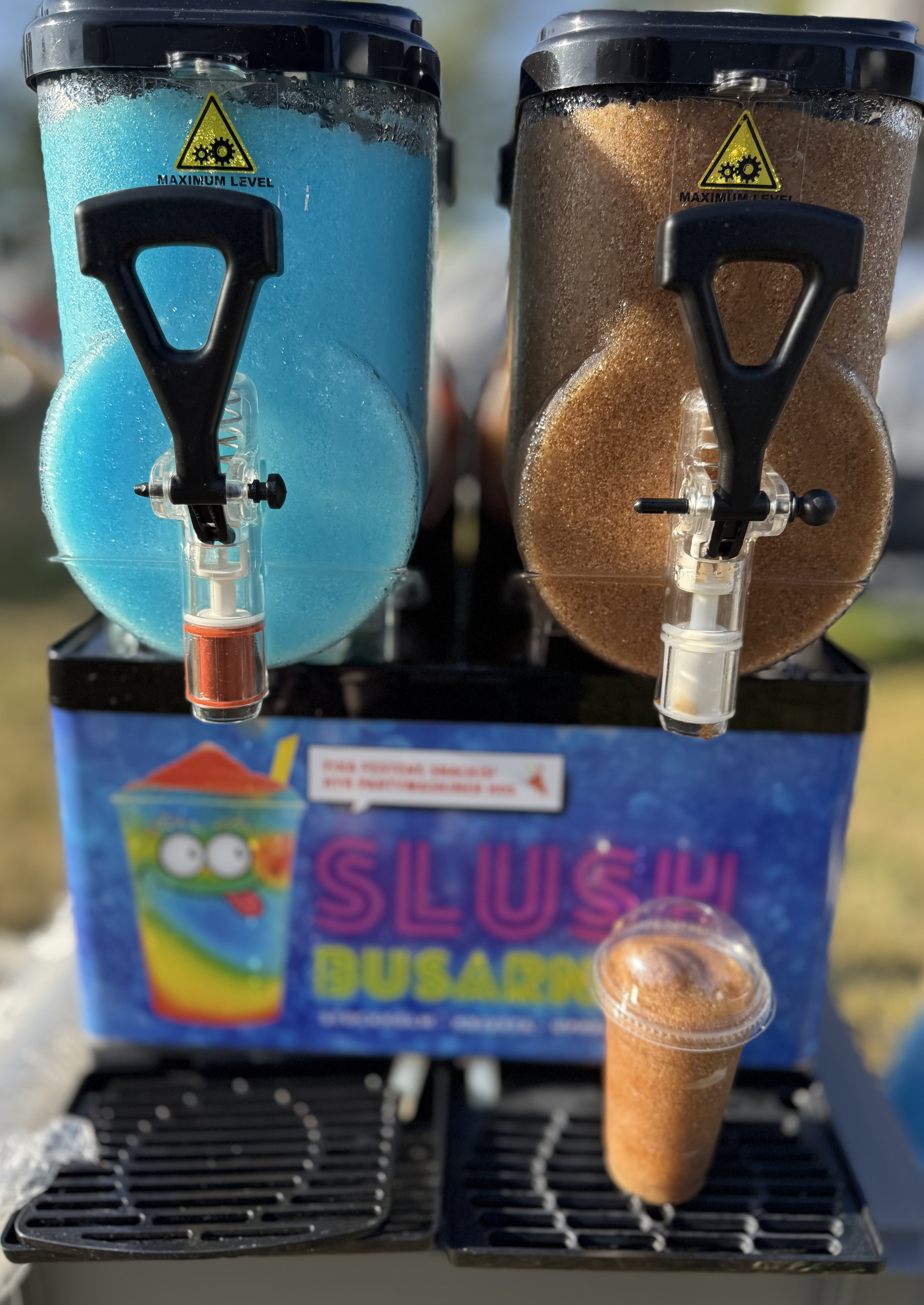 Slushmaskin inkl slush/drinkmix, glas 50port