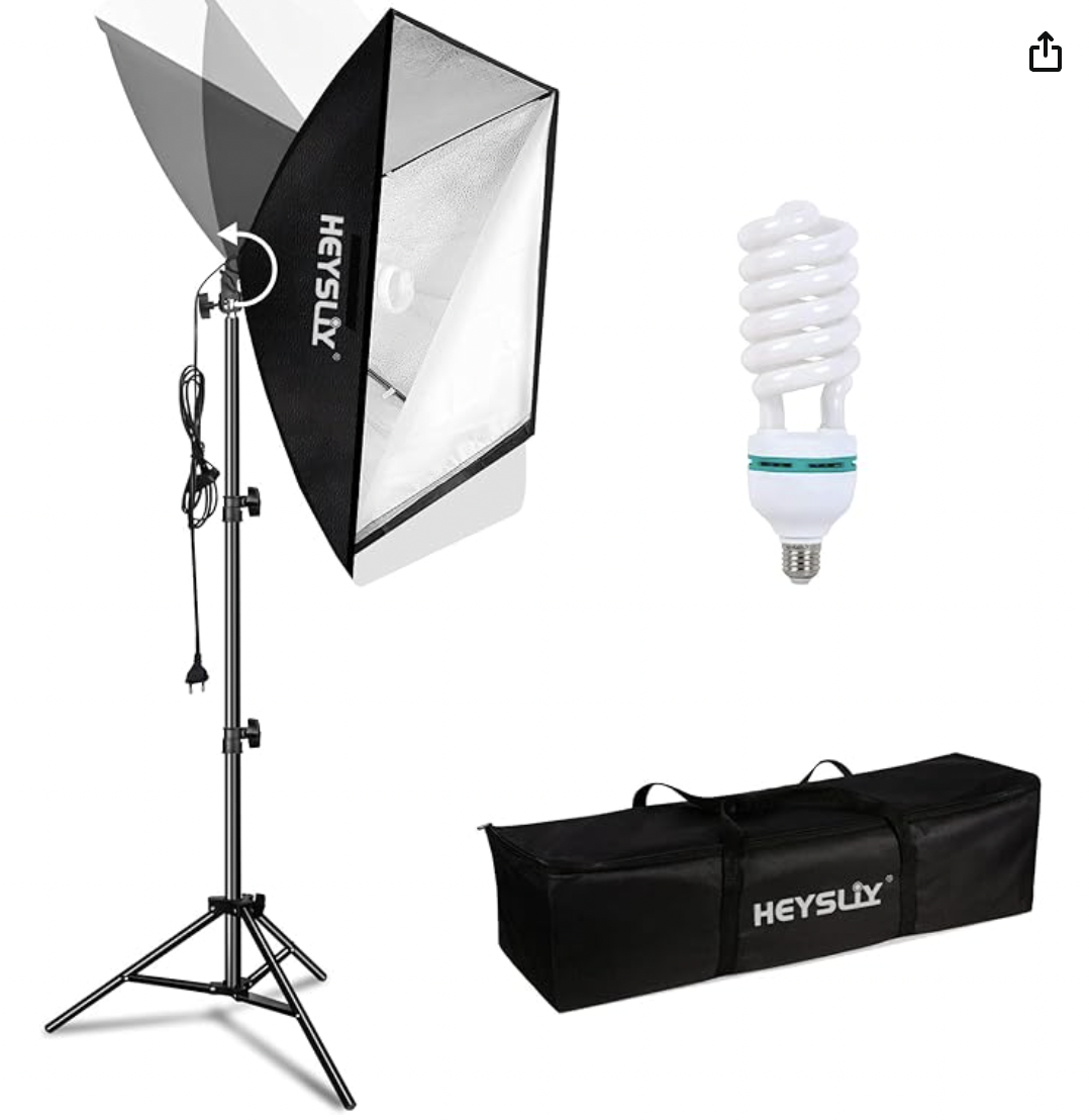 Softbox photography lighting kit – 50x70cm studio light (150w 5500k)
