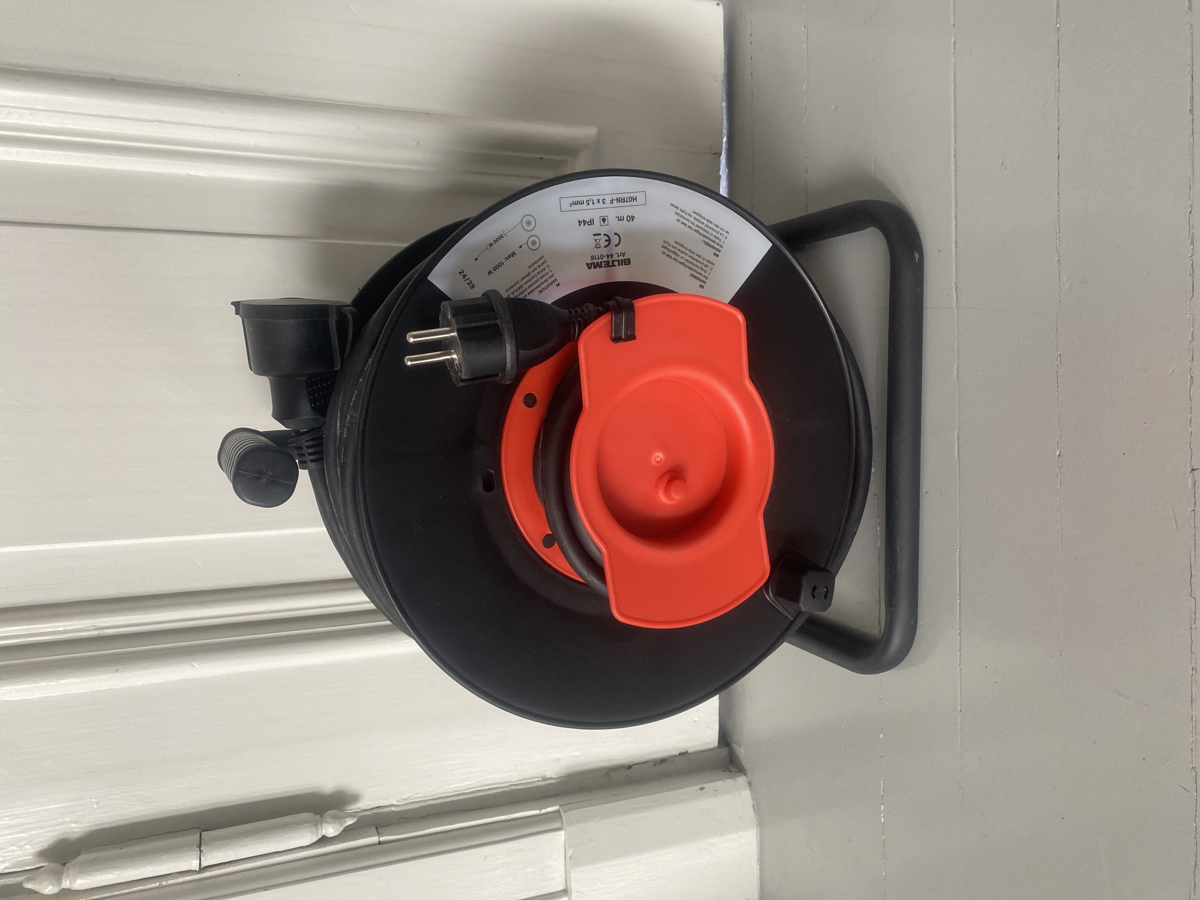 40 m skjøteledning på trommel