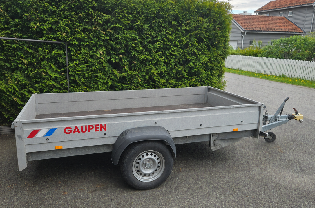 Kraftig gaupen a1330t proffhenger (1300kg) m/brems