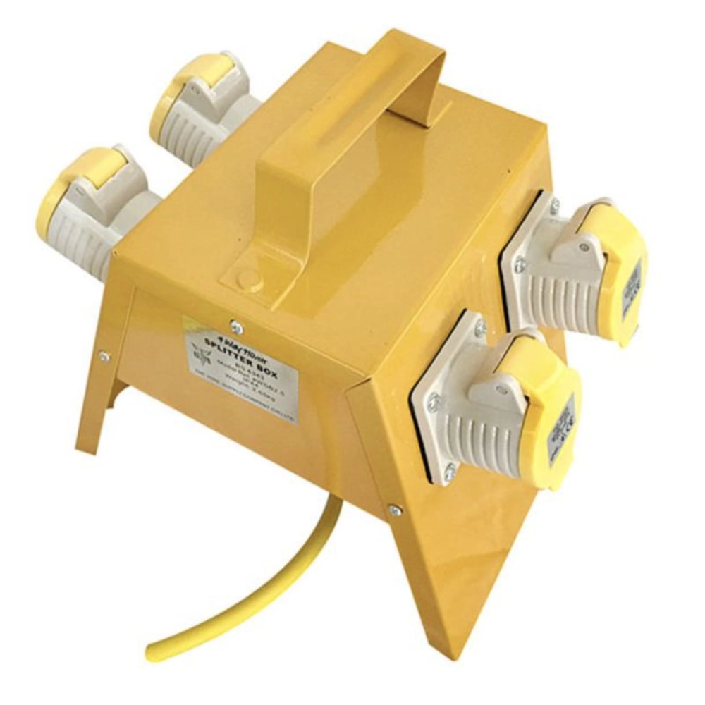 110v 4 way metal junction splitter box