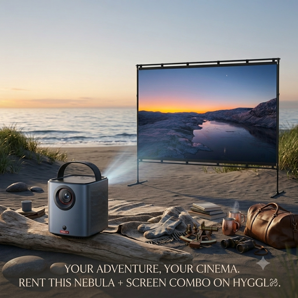 Nebula mars 3 air – complete cinema bundle | 1080p projector + 100” screen | google tv & netflix