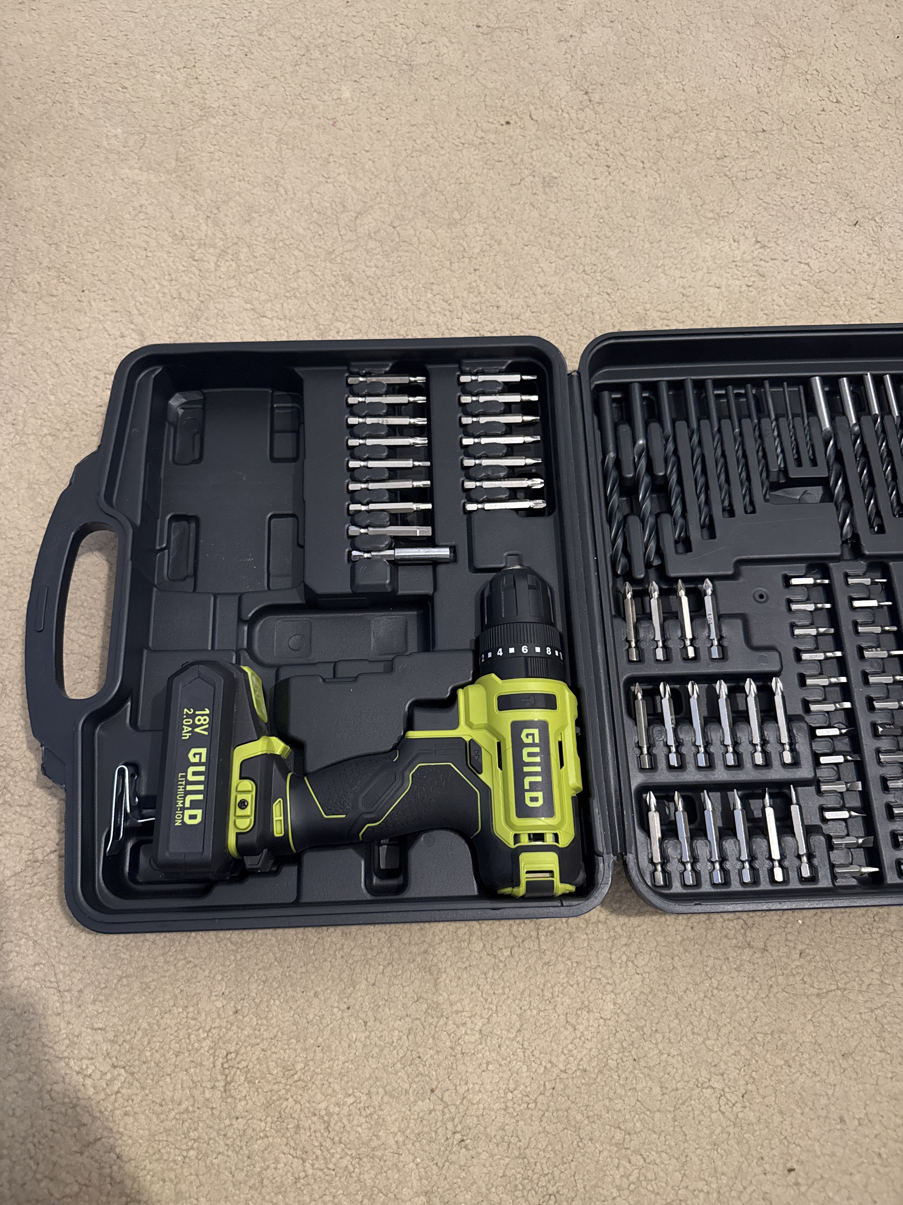 Guild cordless drill with accessories 