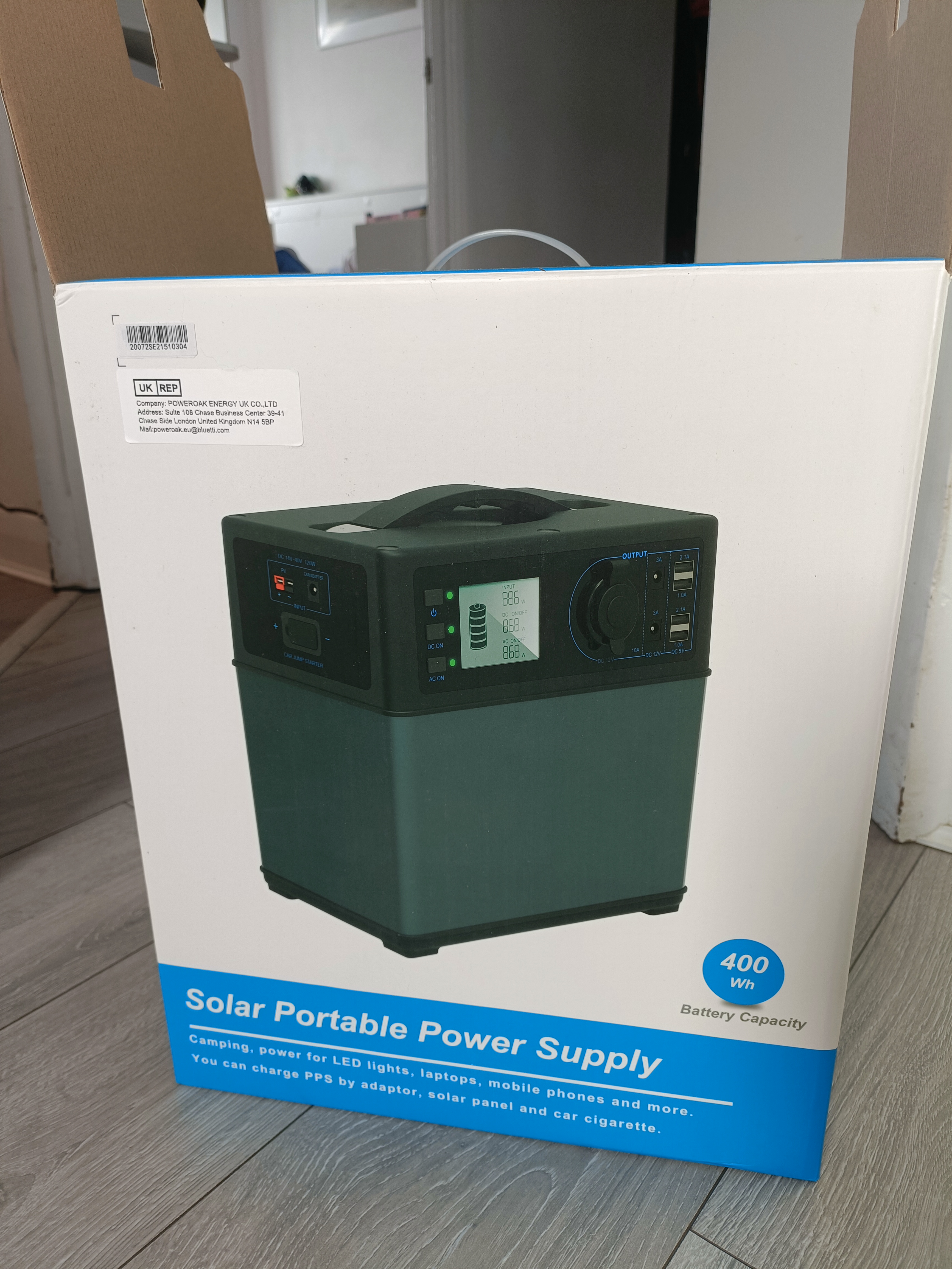 400wh, 300w portable power station battery bank generator lithium ion 