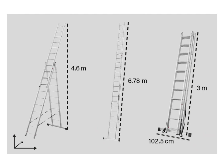 Kombinationsstege 3x11 steg 6,78 m