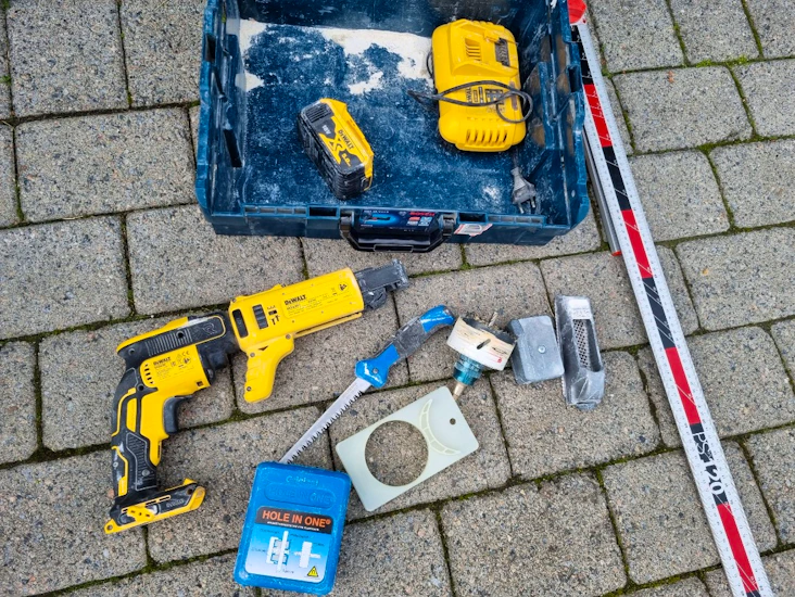 Komplett gipskit-pakke med gipsskrutrekker