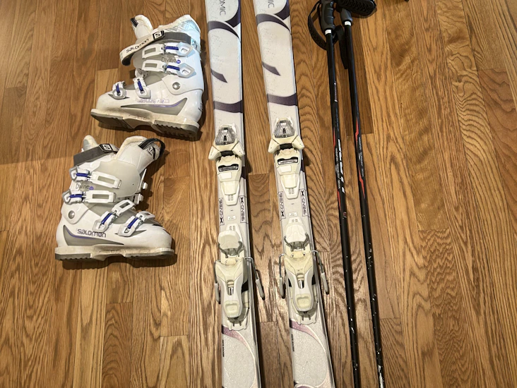 Alpinpakke - støvler, ski og staver