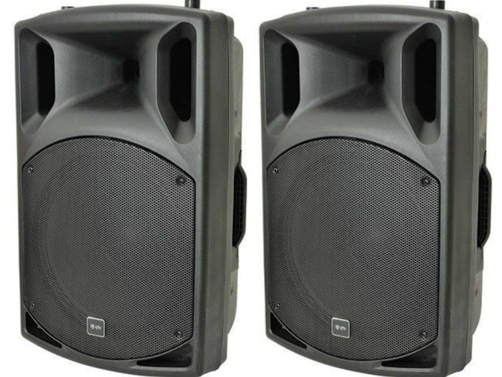 Pa- anlegg med 2 stk 15" aktive pa-høyttalere