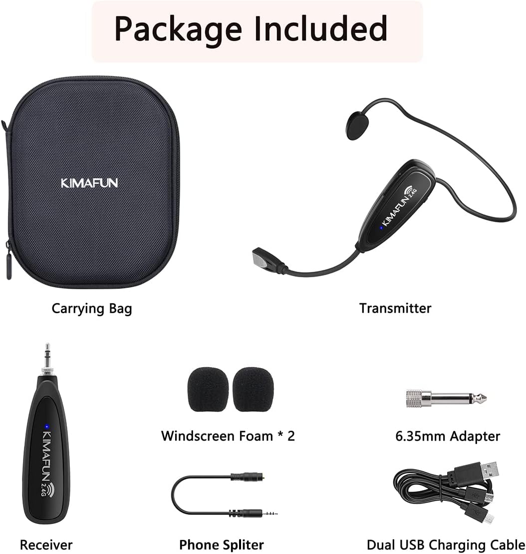Wireless headset microphone