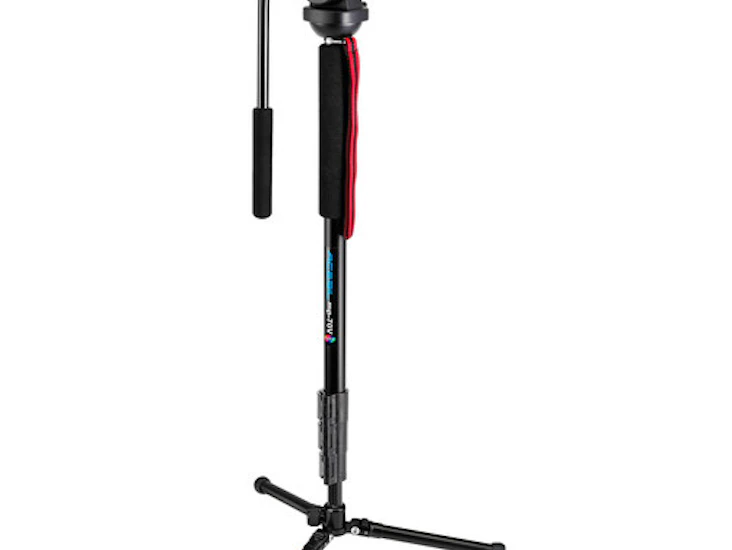 Acebil mp-70v (b) aluminum video monopod with pan/tilt head and mbps floor stand