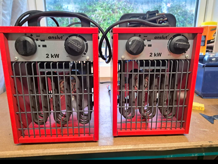 2 stk. bygg tørker / vifte ovn