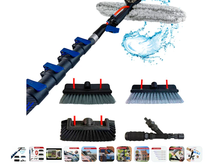 Teleskopborste tvättsystem