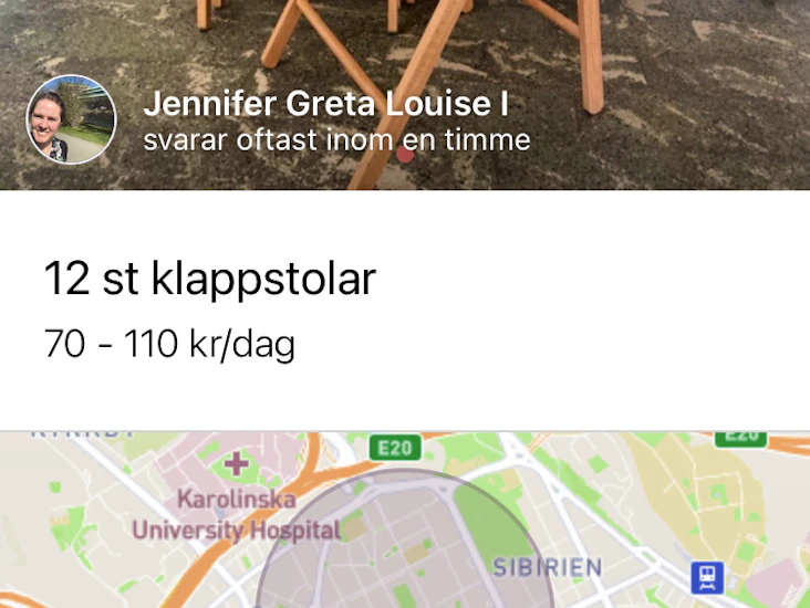 Stolar, champagneglas, eventuellt dryckesbehållare, fällbara bord