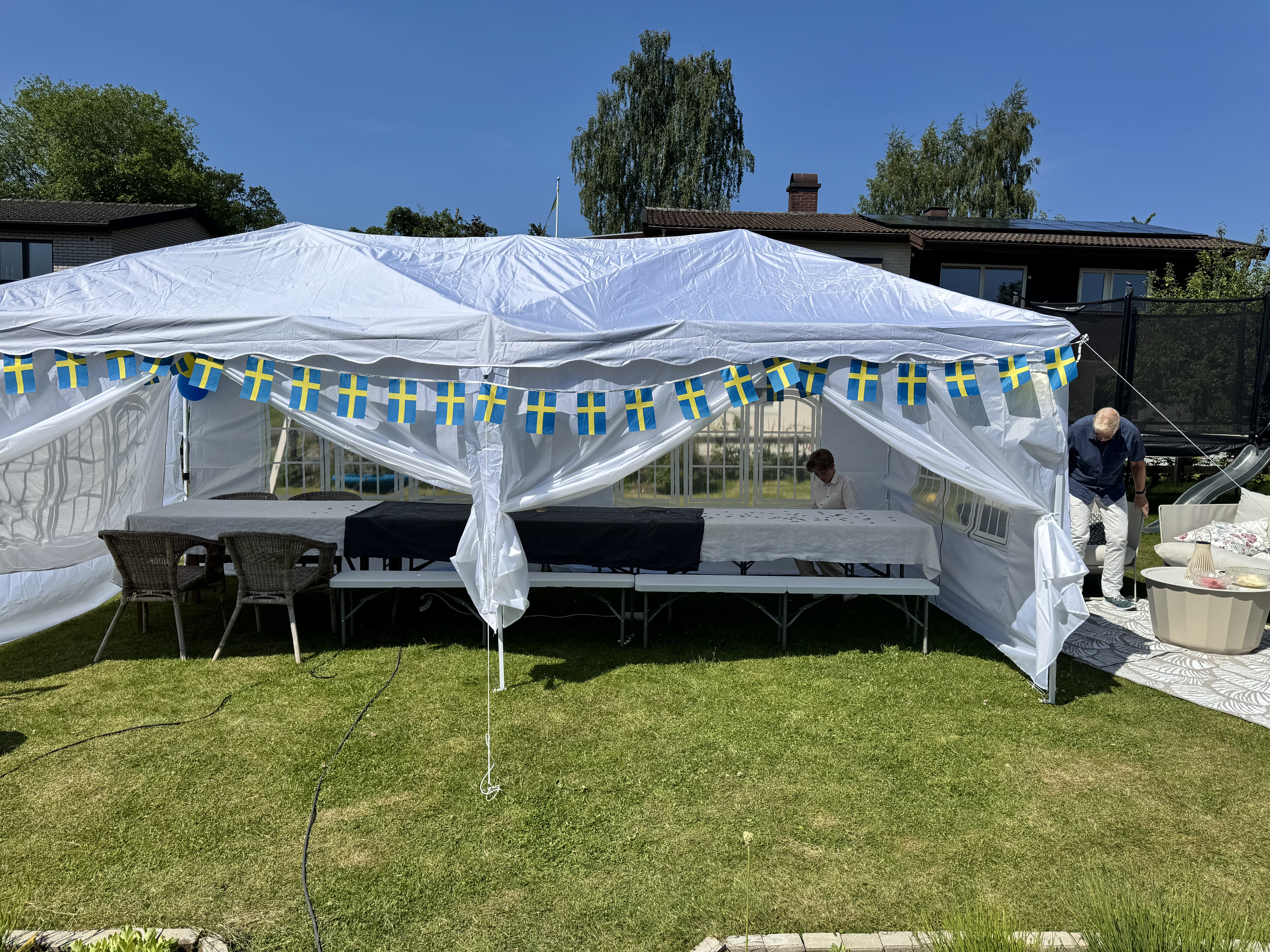 Partytält 18 kvm (3*6m)