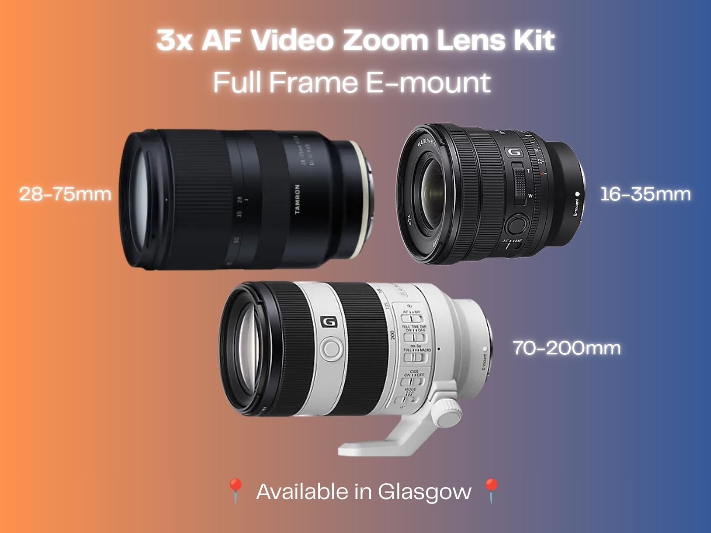 3x af video zoom lens kit | full frame e-mount