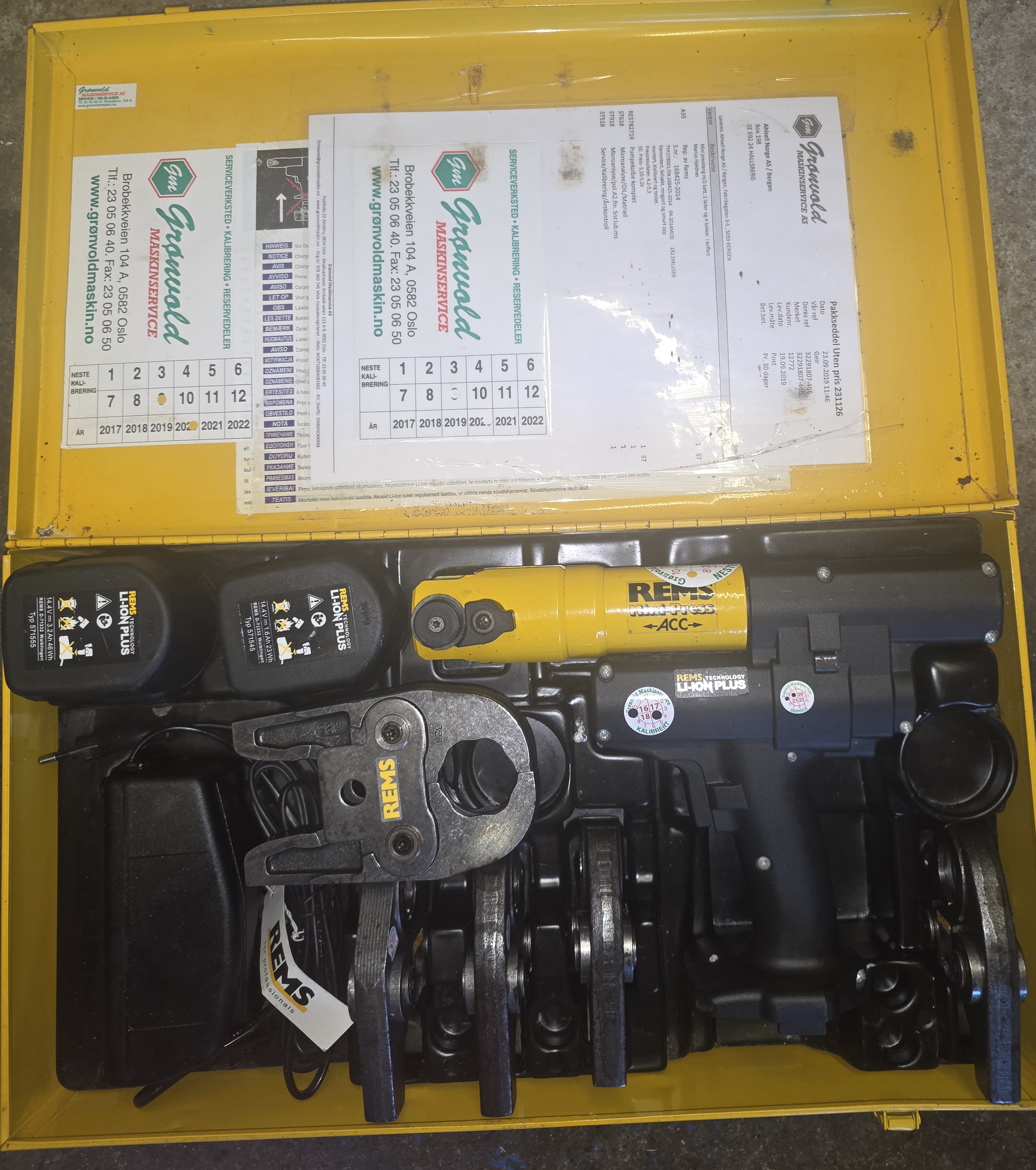 6 nettstederdette bildet viser en rems mini-press acc batteridrevet