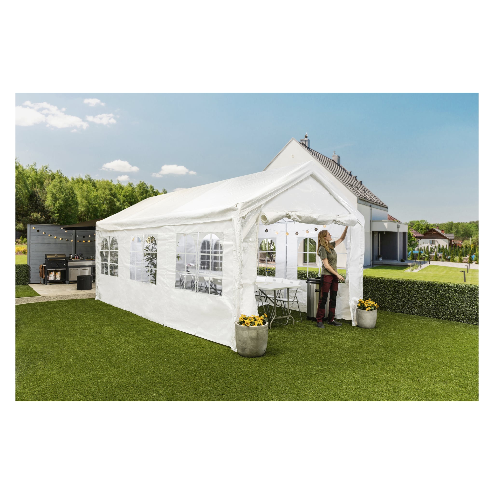 Partytält 6x3 meter 18 kvm