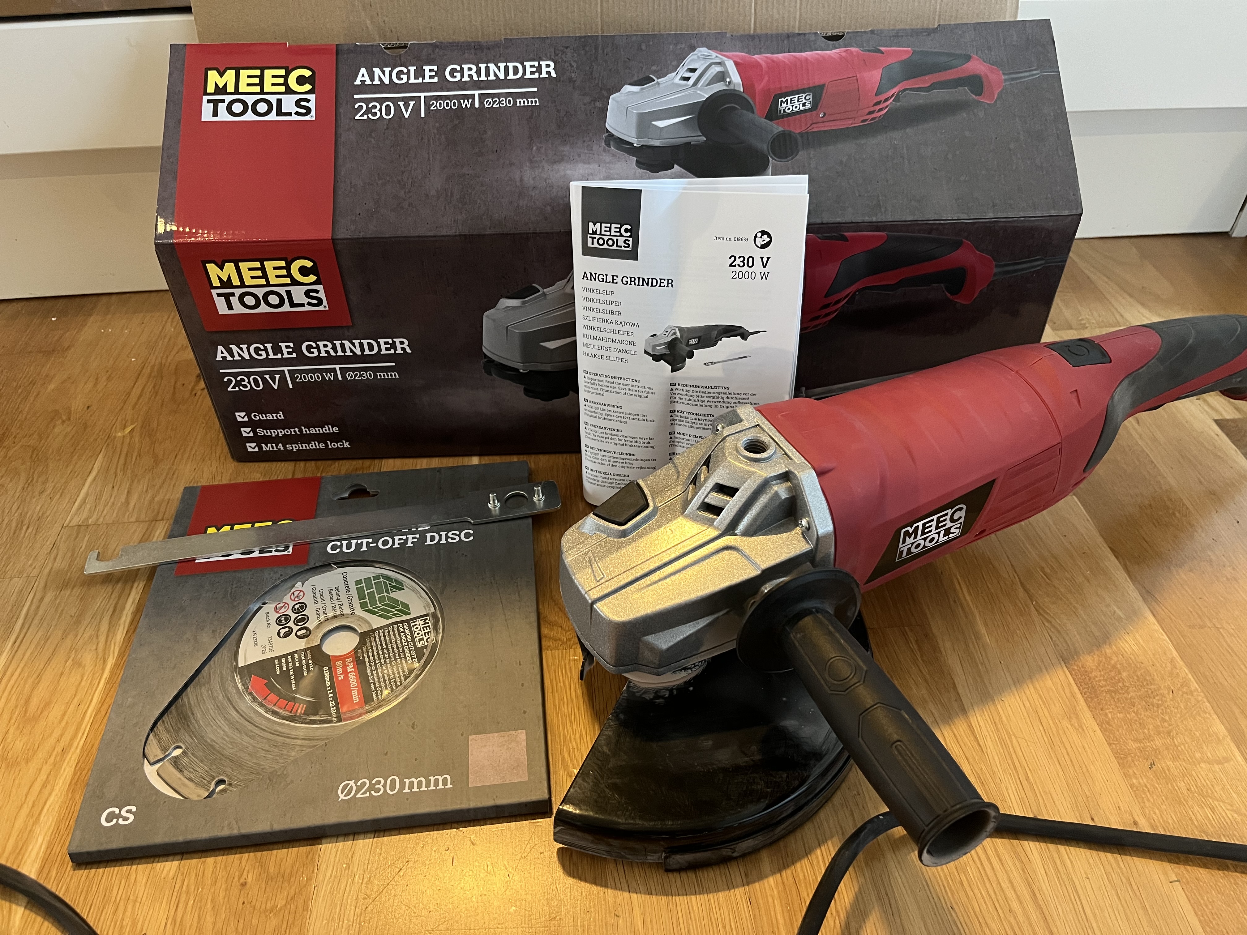 Vinkelslip 230mm, meec tools