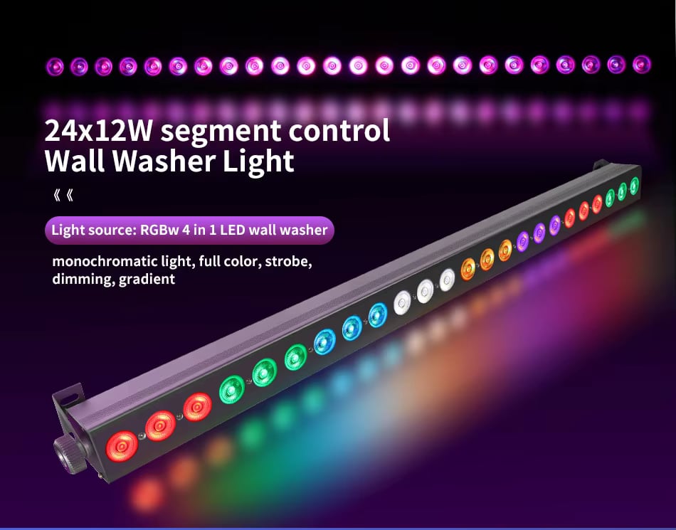 Led wall washer til leie i bodø – 24x12w rgbwa+uv