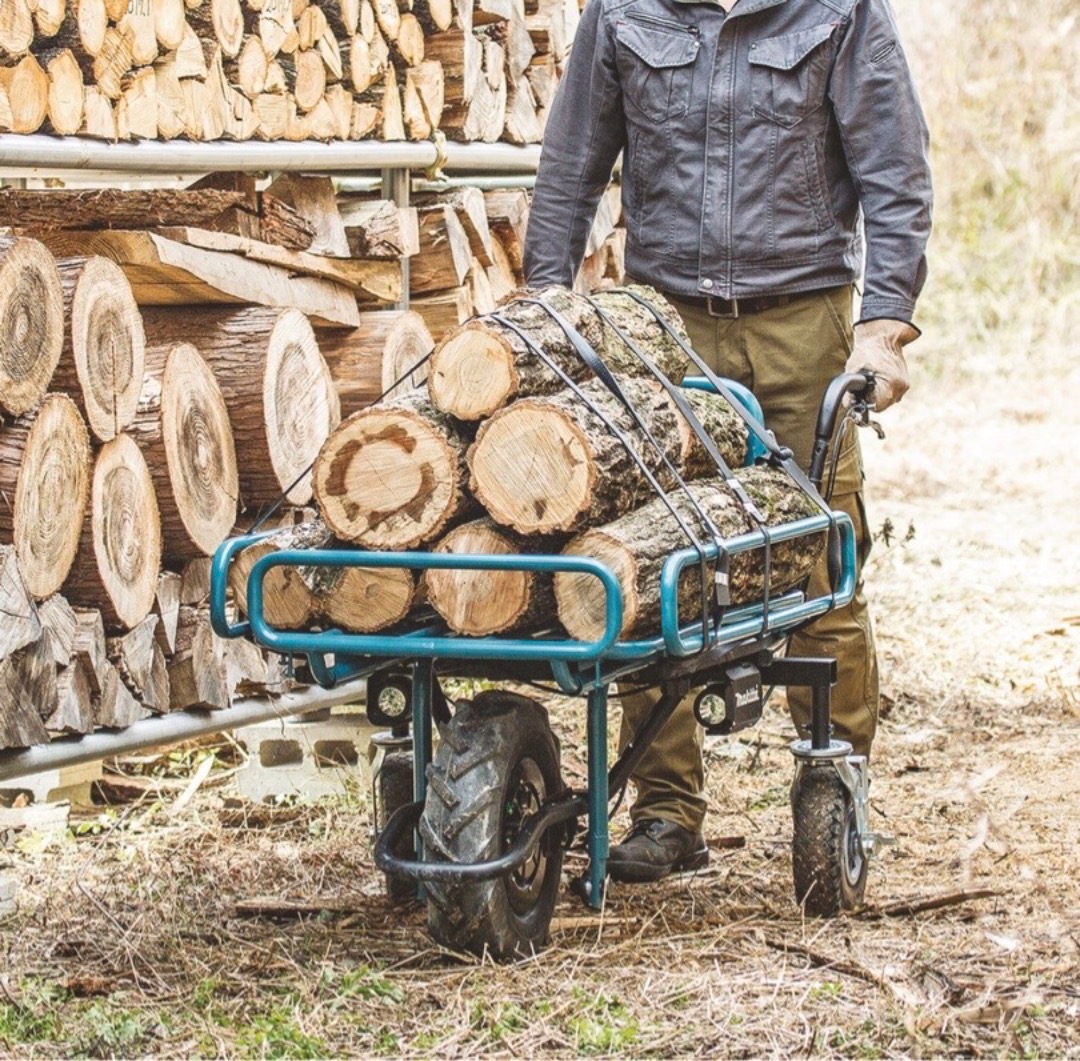 Elektrisk makita trillebår med lastegrind