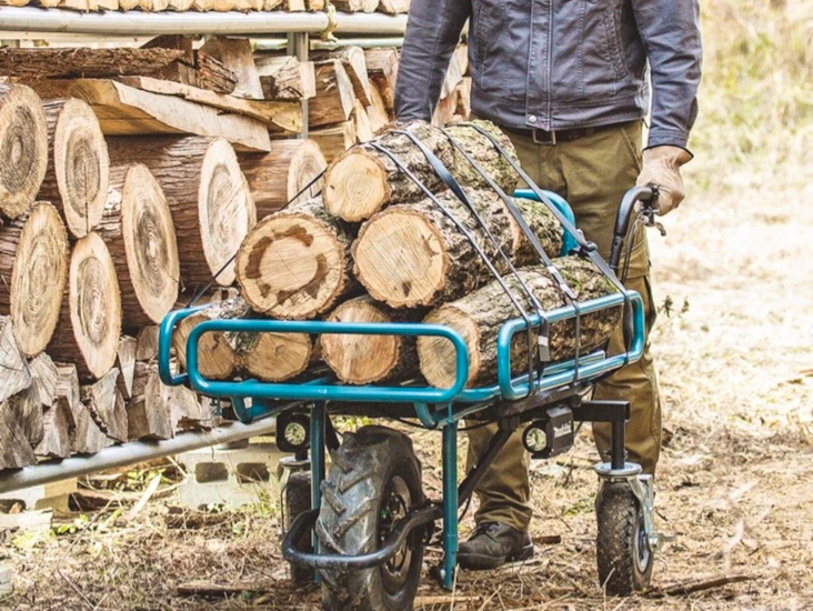 Elektrisk makita trillebår med lastegrind