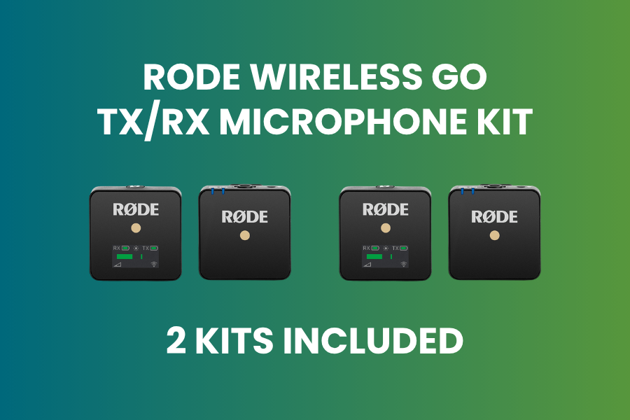 2 x rode wireless go lavalier microphone kits