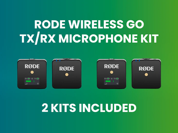 2 x rode wireless go lavalier microphone kits