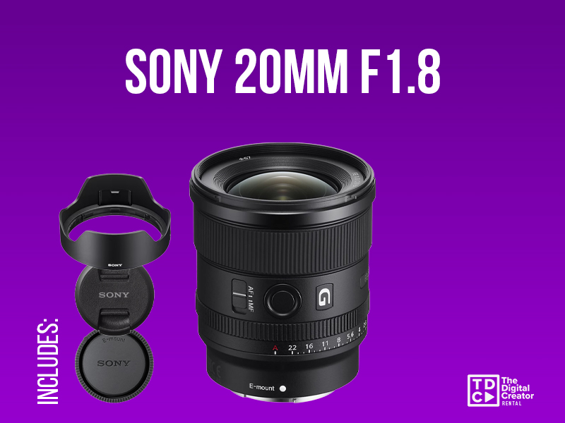 Sony 20mm f1.8 g prime lens