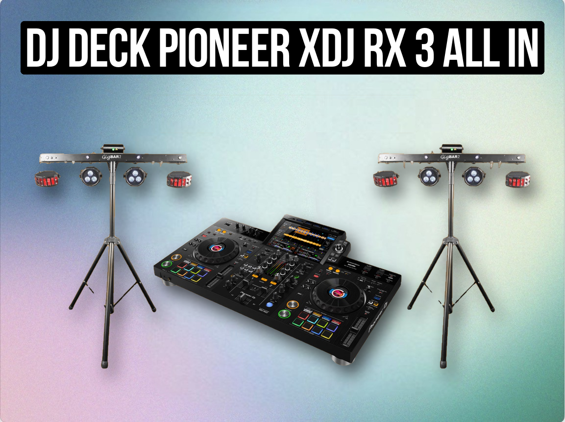Dj deck pioneer xdj rx 3 all in one + gigbar 2 laser led party light event 