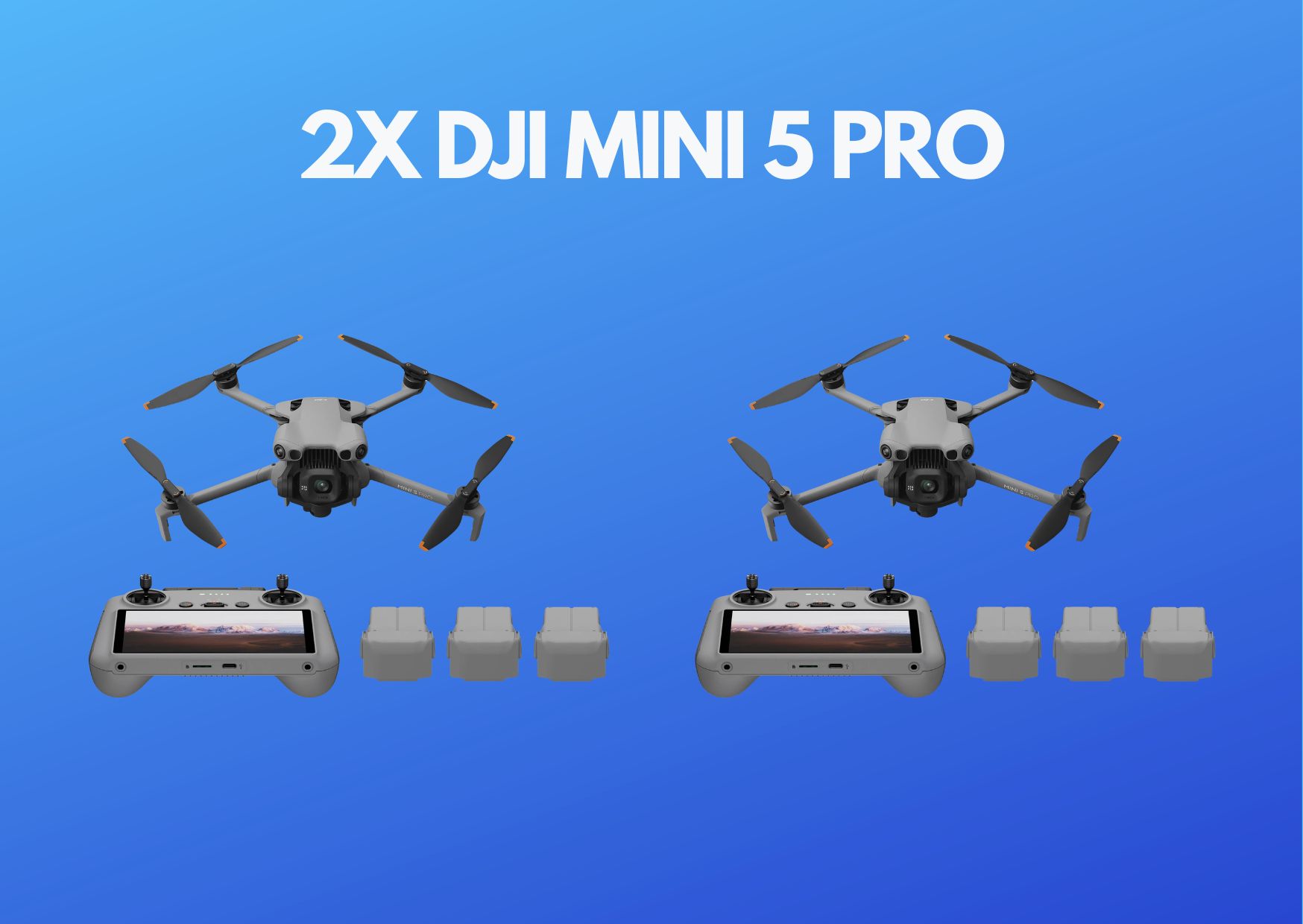 2x dji mini 5 pro fly more combo rc2