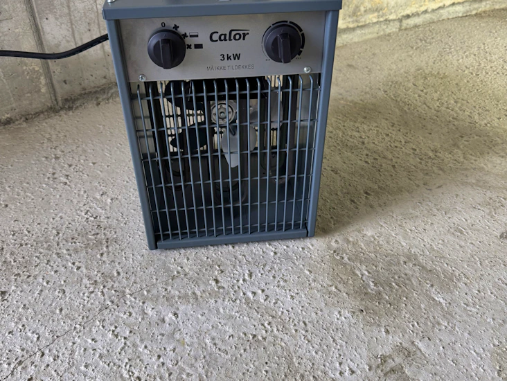 Byggtørker / vifteovn med 3 nivåer 25w- 1500w og 3000w