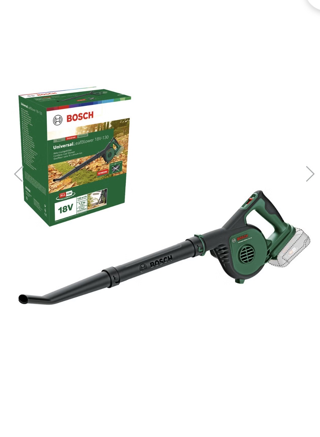Bosch kraftig løvblåser / batteridrevet løvblåser 18v