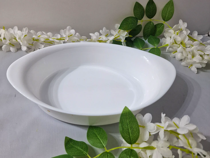 3 x white ceramic large dish bowl soup curry