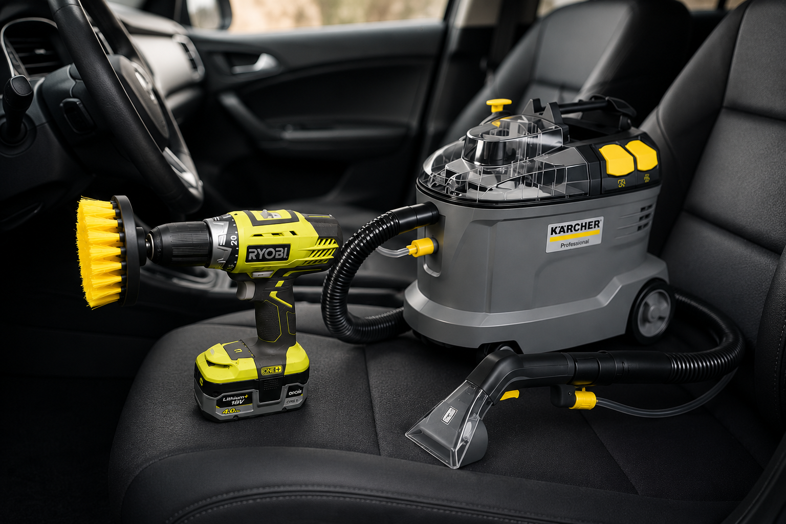 🧽 duo-paket för bilrengöring – ryobi + kärcher