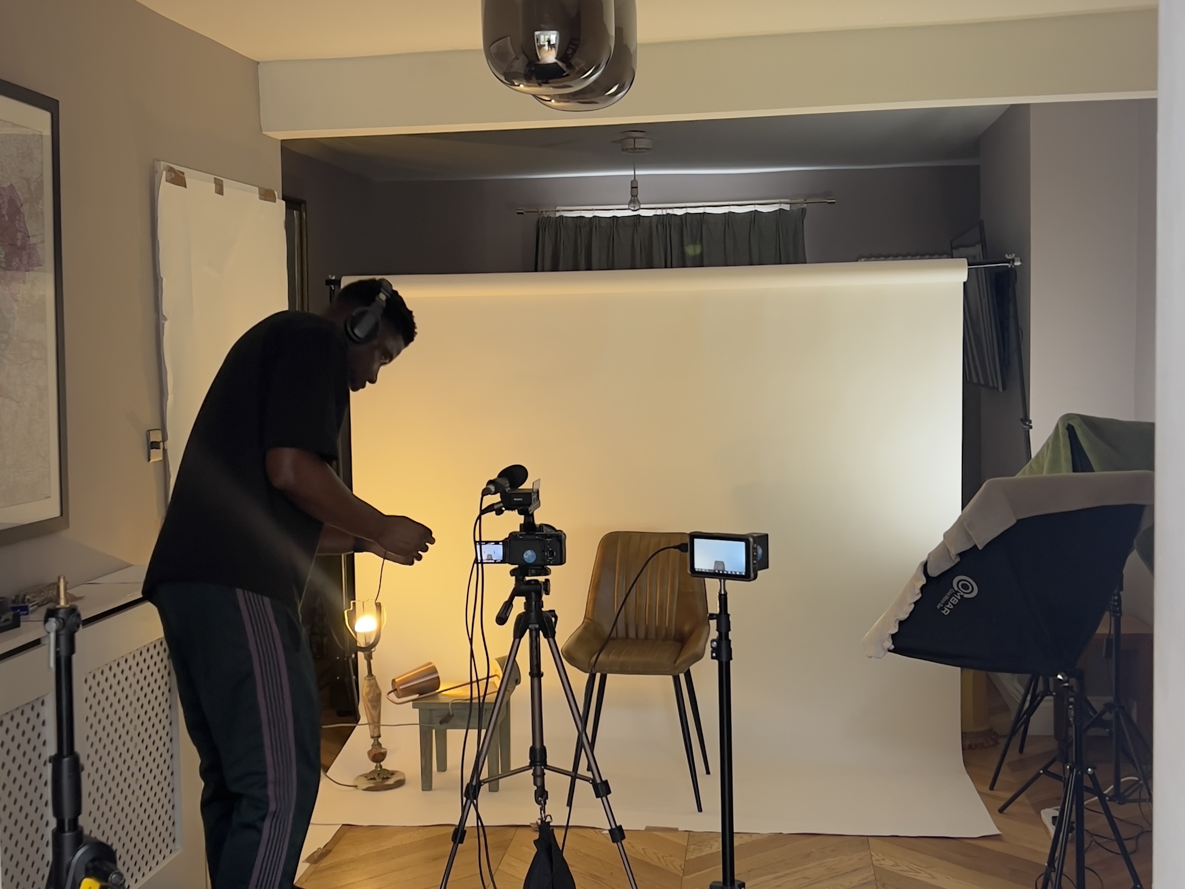 White colorama backdrop roll