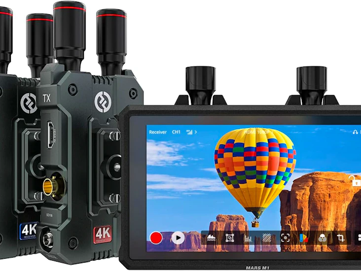 Monitors and wireless transmission kit package - mars 4k hollyland tx transmitter and rx receiver / mars m1 enhanced monitor / feelworld t10 10.1 inch monitor / lilliput a7s2 monitor / with batteries and charger / video village, director's monitor