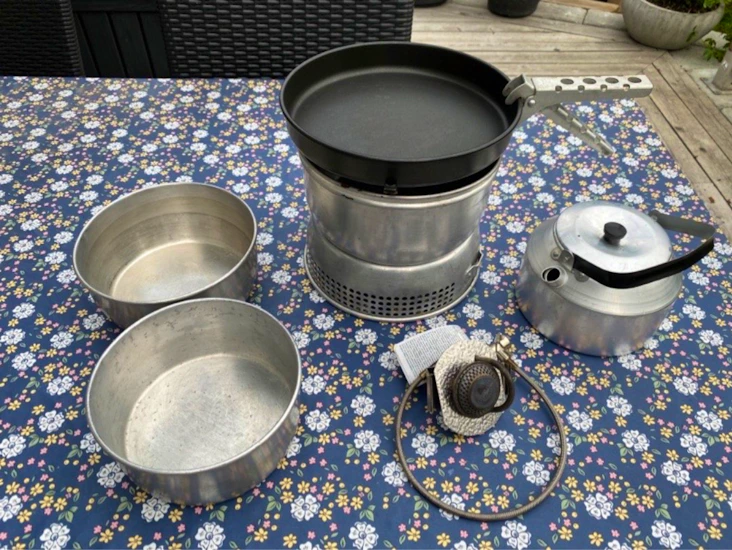 Trangiakök med gasolbrännare