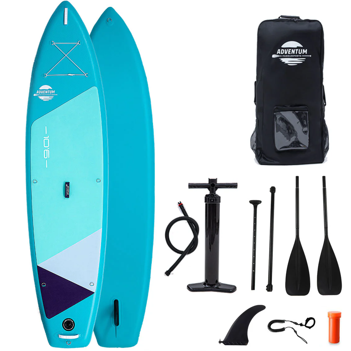 Adventum 10'6 x 31 paddle board - with pump, carry case & extras 