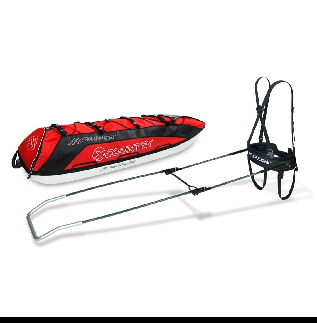 Fjelllpulk med drag og sele