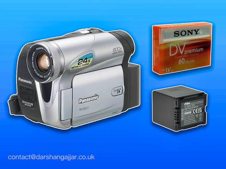 Panasonic minidv retro camera with + 1x tape + optional same day digitise to mp4/mov