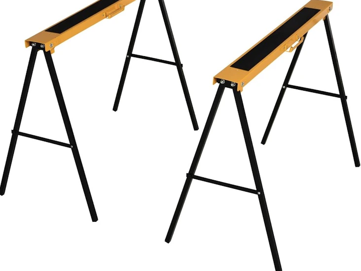 Homcom 2pcs saw horse twin pack folding workbench