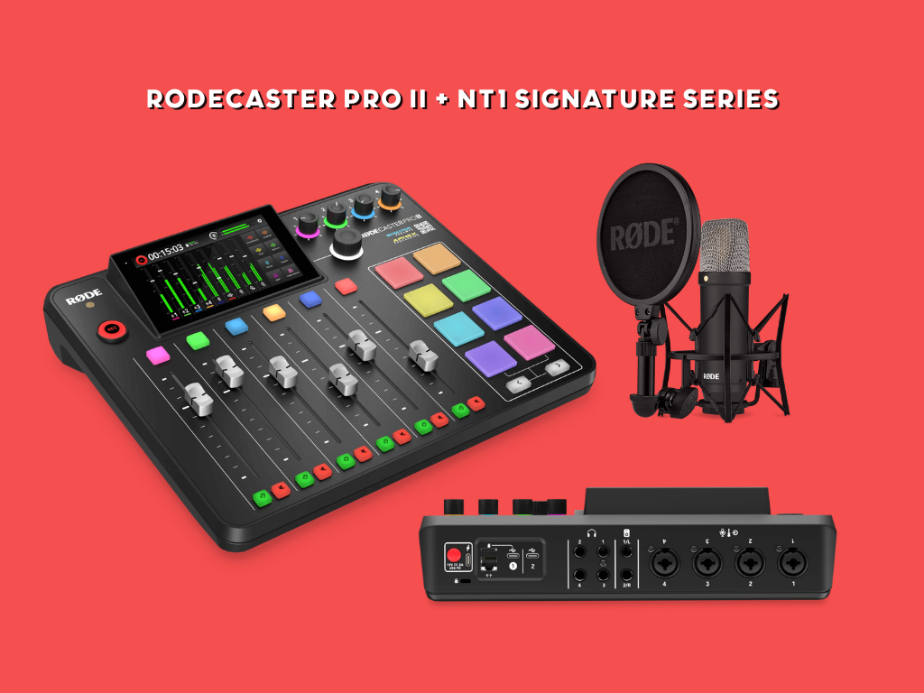 Rodecaster pro ii mk2 podcast mixer + nt1 signature series