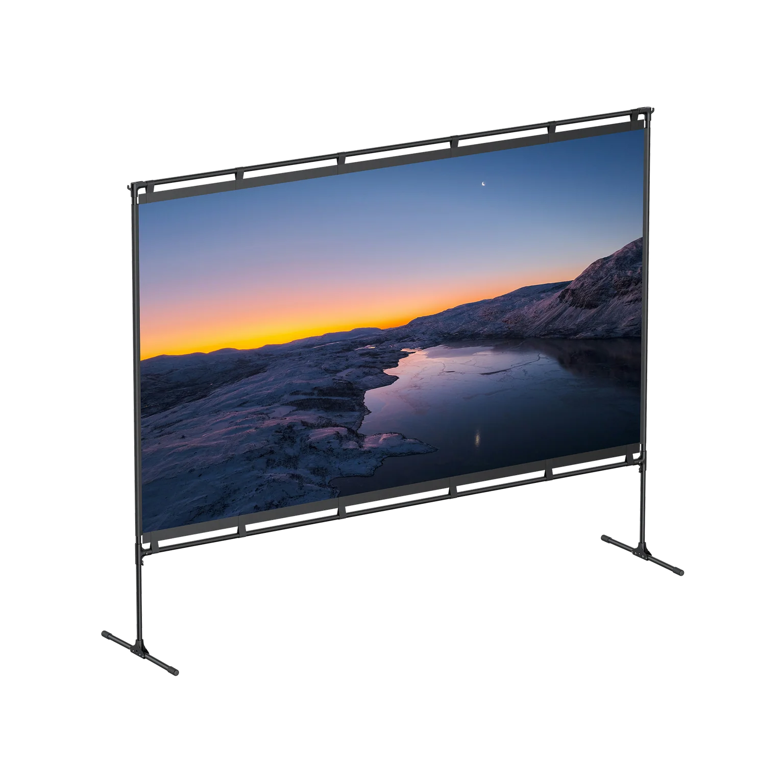 Nebula 100-inch outdoor & indoor projector screen | quick 3-min setup | with stand & carry bag