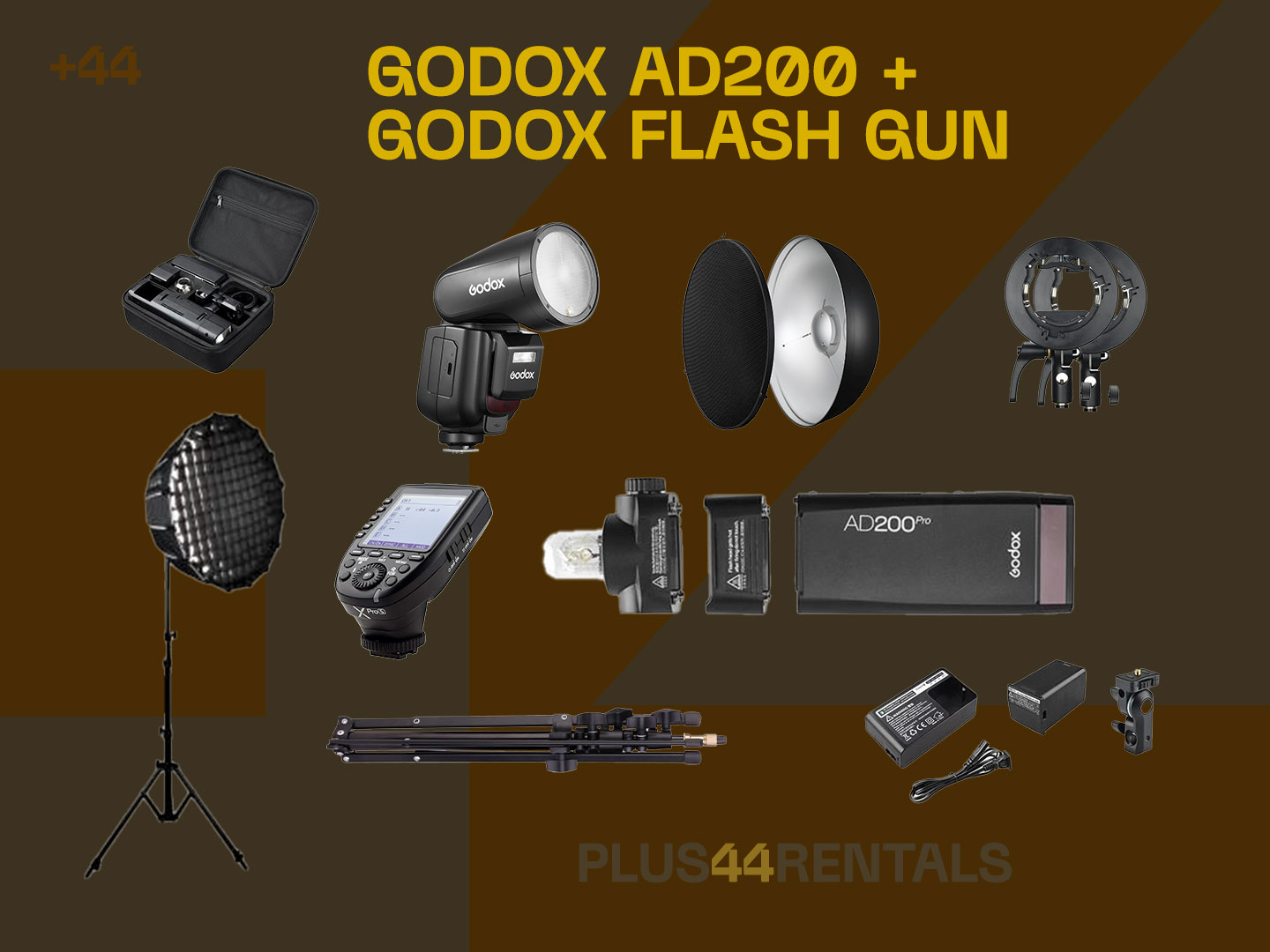Godox lighting set | ad200 + v1 flash + modifiers + stands