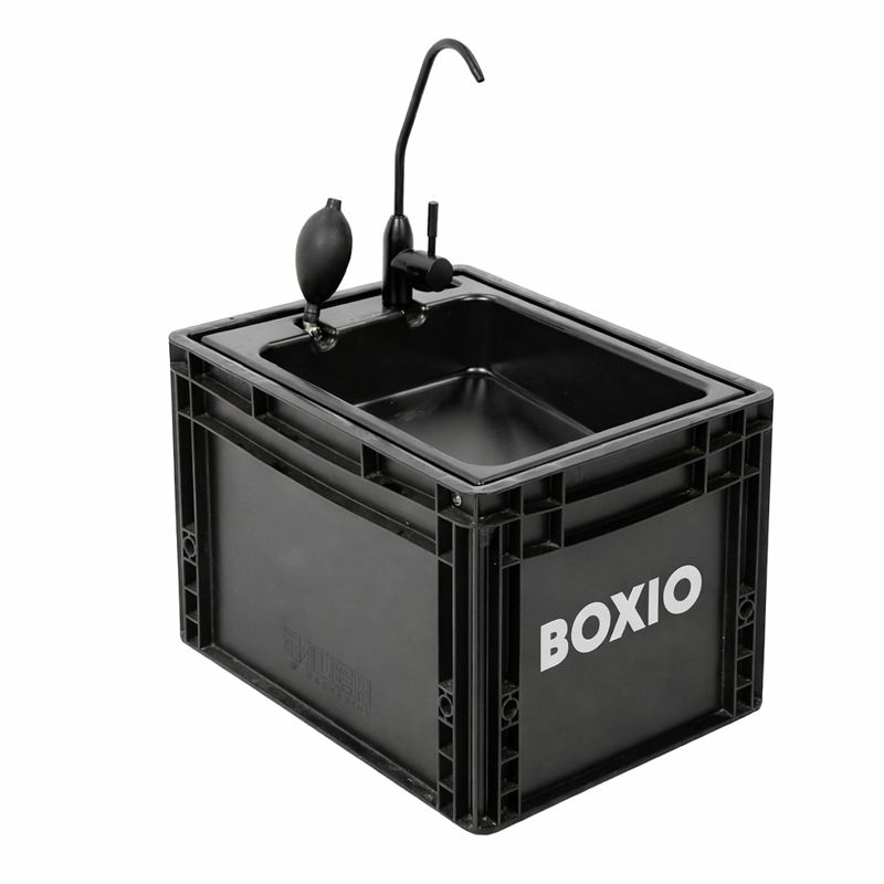 Boxio – wash mobile wash basin | hand pump sink for van, camping, garden, catering at home