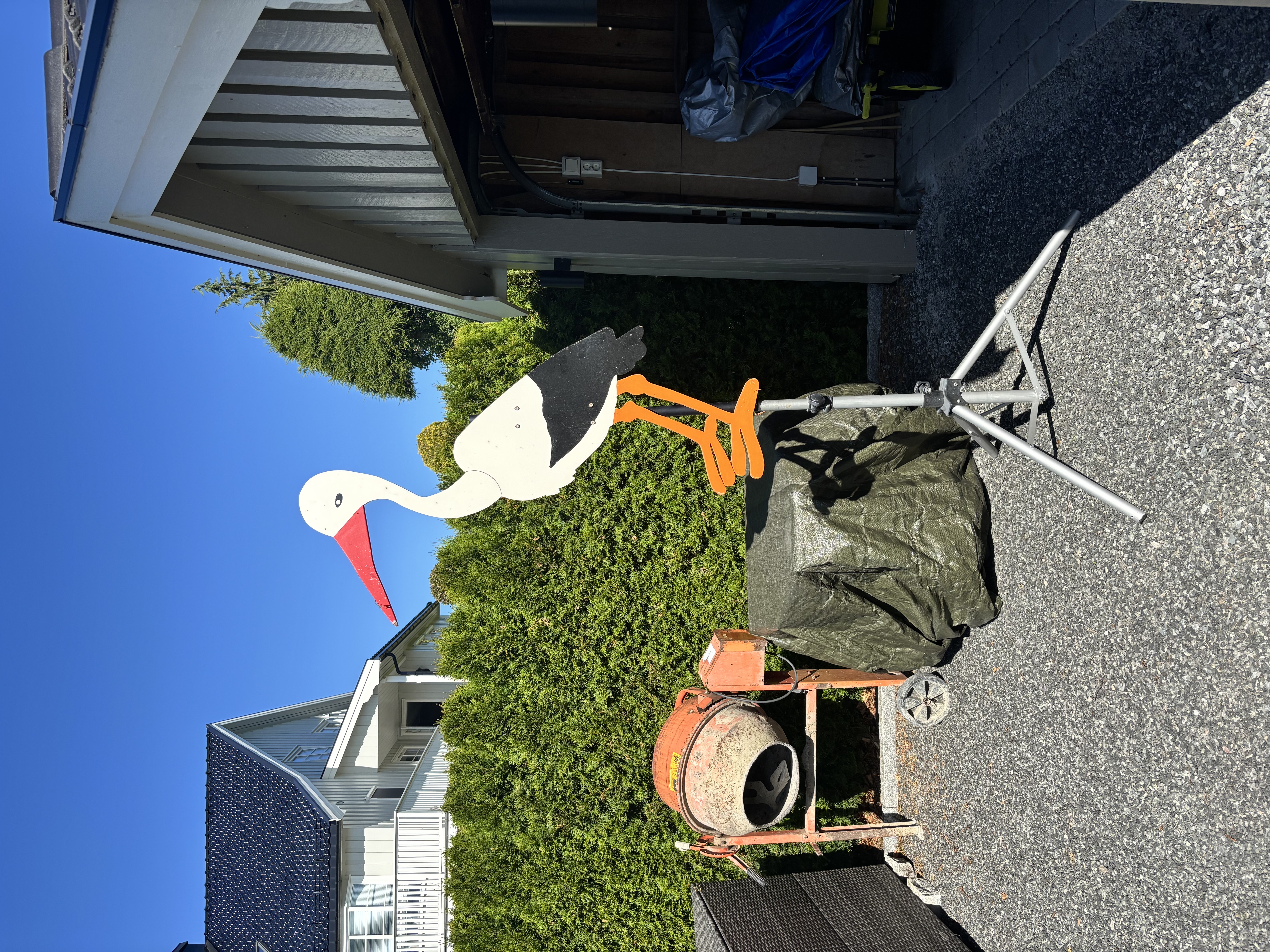 Storken har landet med babyen